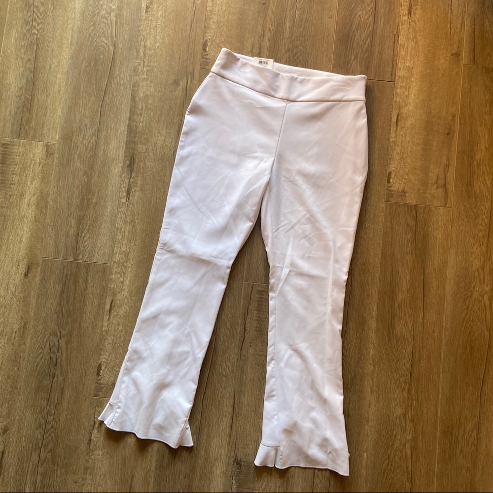 Core Fashion White Skinny Leg Ankle Mid Rise Pant